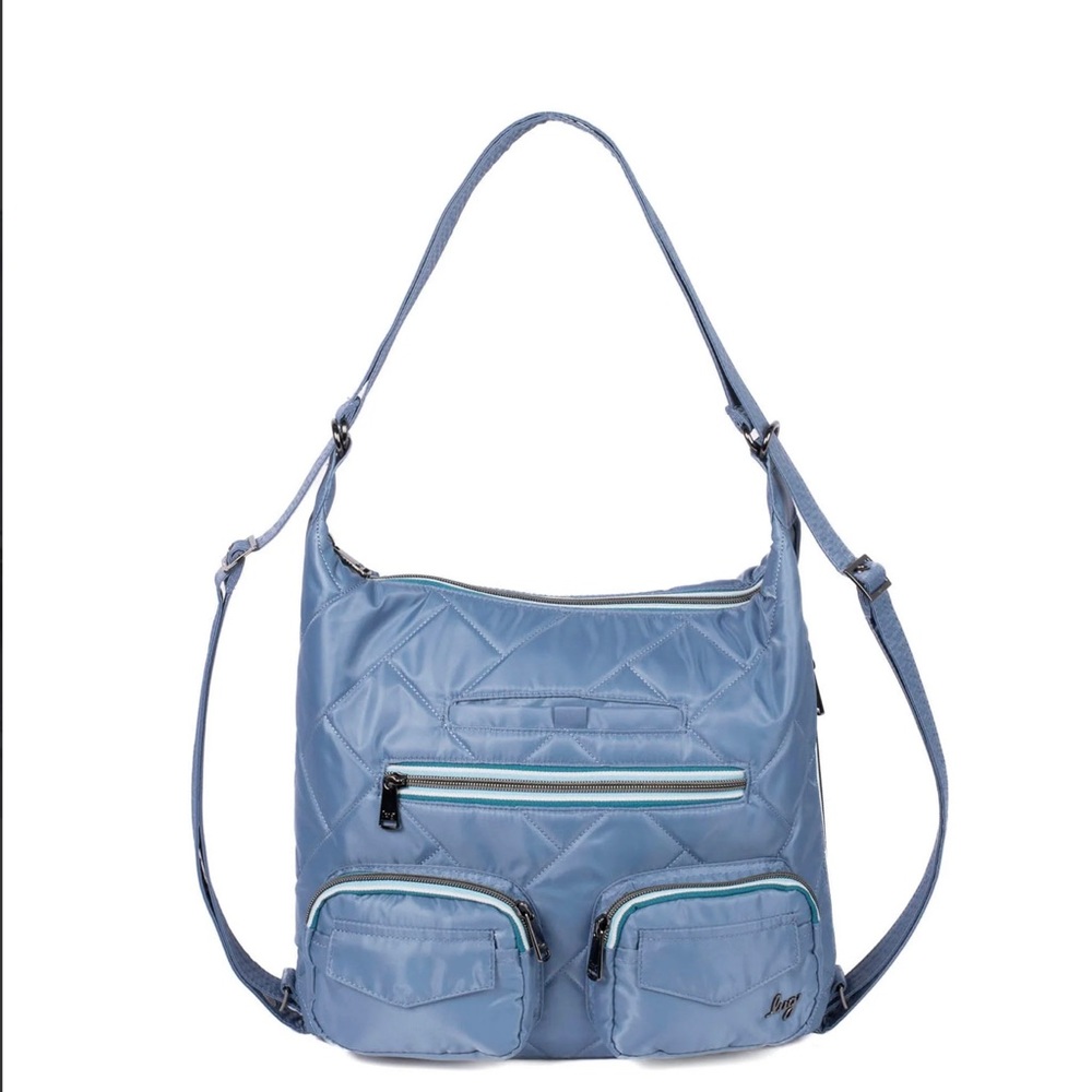 Lug Zipliner 2 Convertible Hobo Bag Bluemoon NWT